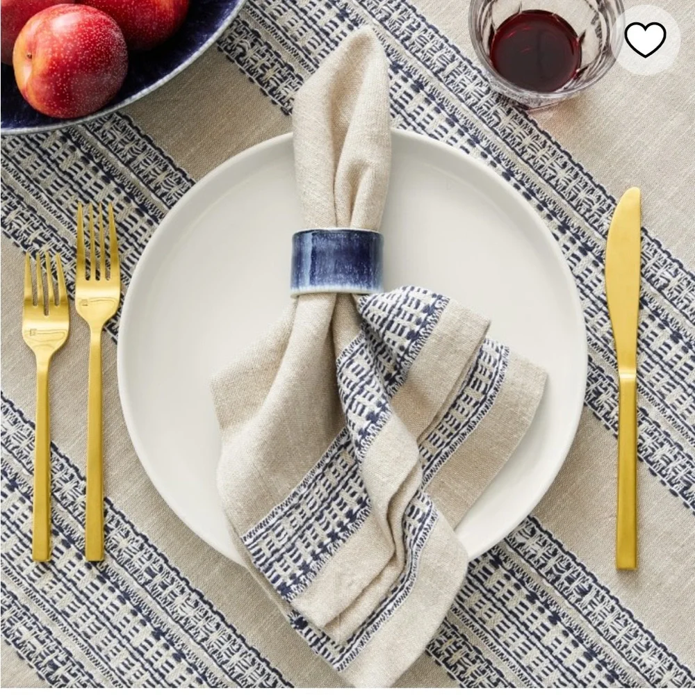 NWT Williams Sonoma Port Bleu Dinner Napkins Set of 4